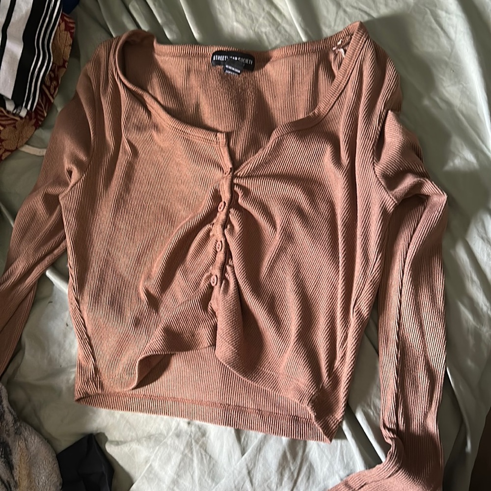 Brown crop top